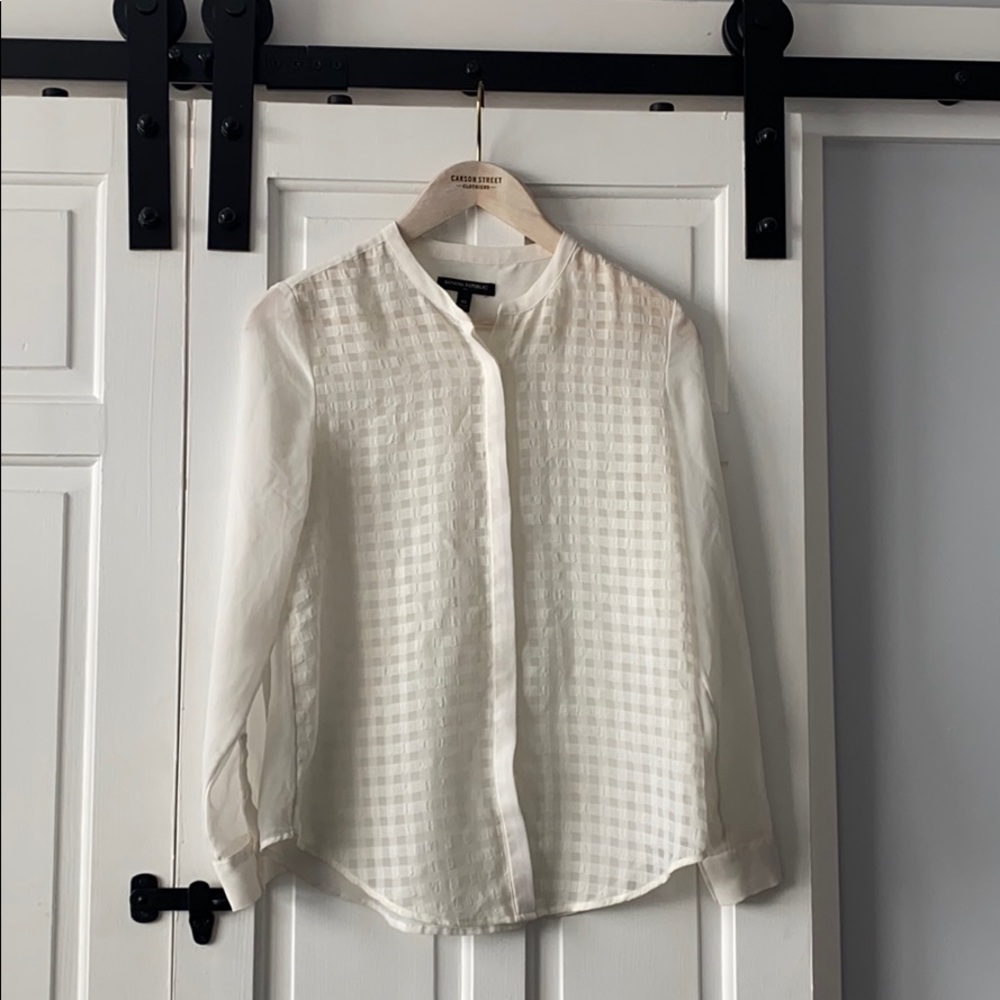 Banana Republic white button down